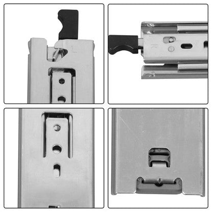 1 Pair 14 inch Drawer Slides 150 lbs Load Capacity Side Mount Extension