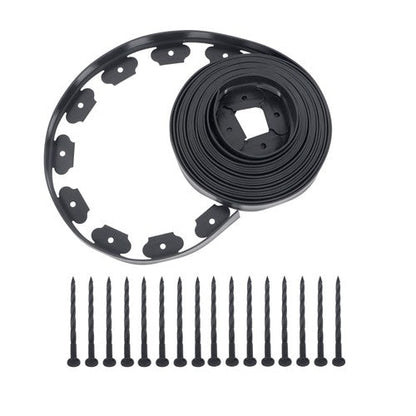 Garden Edging Kit With Anchoring Spikes No Dig Lawn Border L-shaped Lawn
