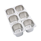 6 Inch Deep Thickened 1/6 Size 6 Pack Stainless Steel Steam Table Pans