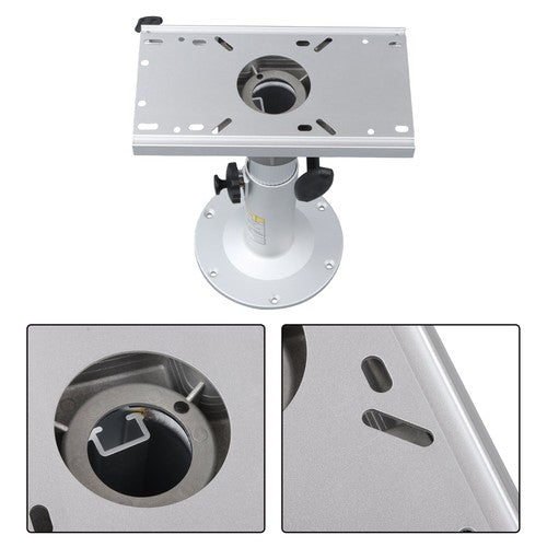 Aluminum Marine Seat Pedestal 13"-19" Adjustable Height Locking With Slide Base