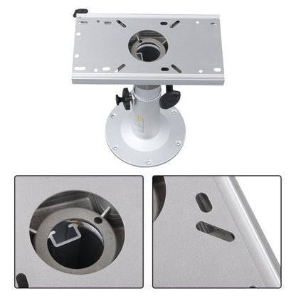 Aluminum Marine Seat Pedestal 13"-19" Adjustable Height Locking With Slide Base