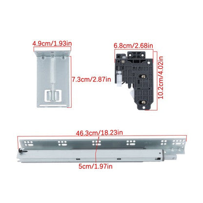 4Pair 18Inch Undermount Soft Close Drawer Slides with 3D Adjustable Lock Device