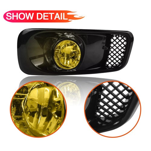 Front Bumper Yellow Lens Halogen Fog Lights Lamp for 1999-2000 for Honda Civic