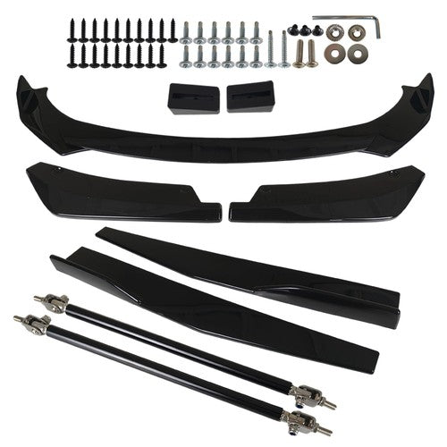 Front & Rear Bumper Lip Splitter Spoiler + Side Skirt Body Kits For Subaru WRX
