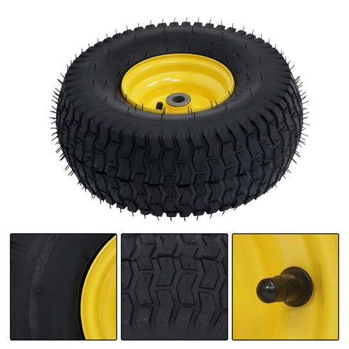15x6.00-6 Lawn Mower and Dump Cart Wheel - 3/4 Inch Axle, 3.25 Inch Hub