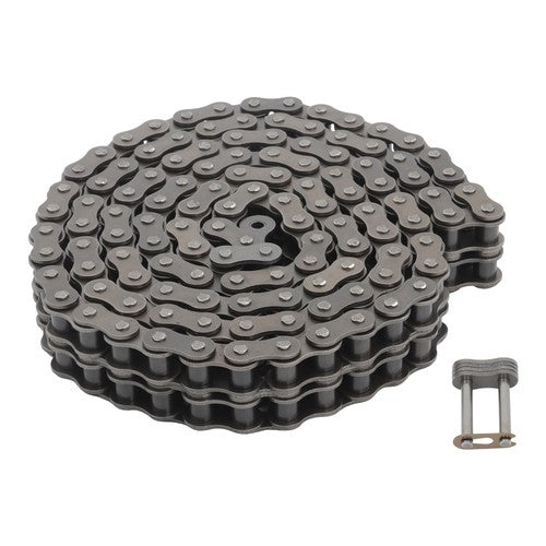 #80-2 Duplex Double Strand Roller Chain x 10 feet + 2 Connecting Links