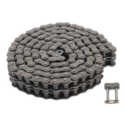 #80-2 Duplex Double Strand Roller Chain x 10 feet + 2 Connecting Links