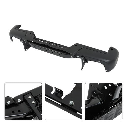 Rear Step Bumper Assembly With Sensor Holes Black For Toyota Tacoma 2016-2023