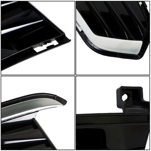 Front Fog Lamp Cover For Cadillac XT5 2017-2019 Black New Driver+Passenger Side