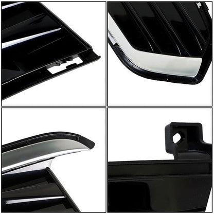 Front Fog Lamp Cover For Cadillac XT5 2017-2019 Black New Driver+Passenger Side