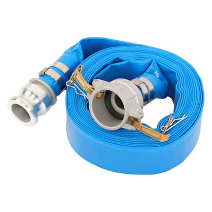 For Pool 1-1/2" x 25ft PVC Irrigation Discharge Hose With Aluminum Connectors