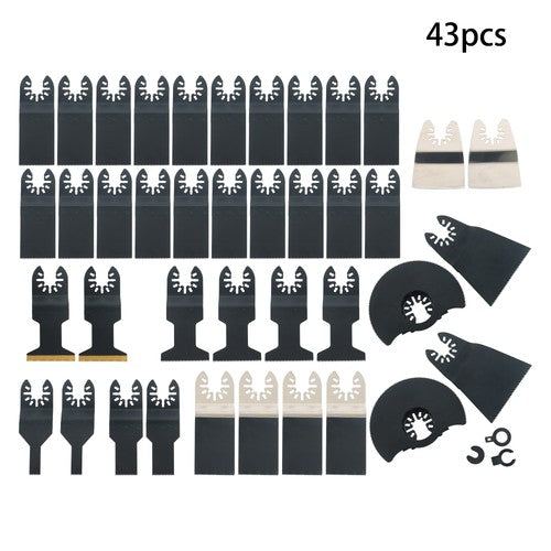 43 PCS Oscillating Saw Blades Multitool Kit for Wood/Metal/Plastics Cutting