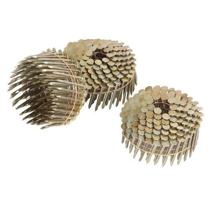 1-3/4" × 0.12" Coil Roofing Nail Galvanized 3/8" Head Diameter 15 Degree 7200Pcs