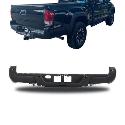 Rear Step Bumper Assembly With Sensor Holes Black For Toyota Tacoma 2016-2023