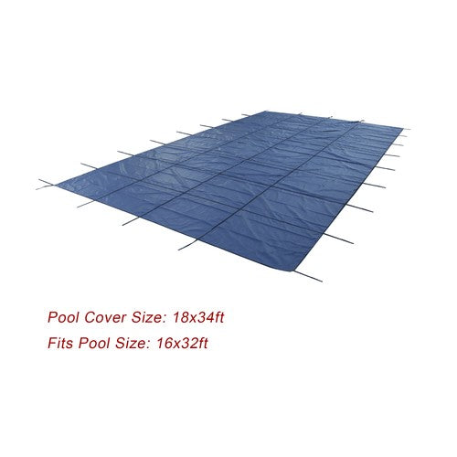 18x34 ft Pool Safety Cover Rectangular Inground Swimming Pool Cover For 16x32 ft