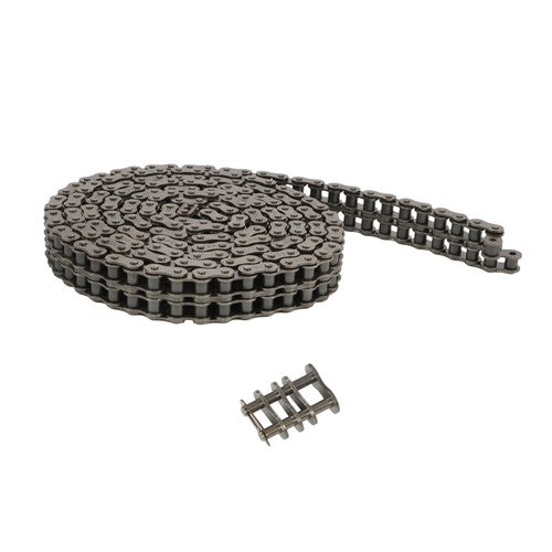 #50-2 Duplex Double Strand Roller Chain x 10 feet + 2 Connecting Links