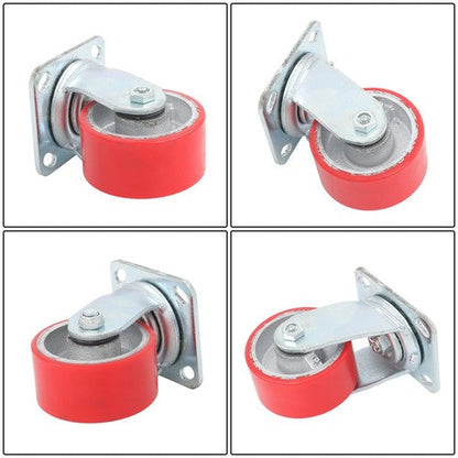 4"X 2" Heavy Duty Casters - Polyurethane Caster with Capacity up to 2800 LBS