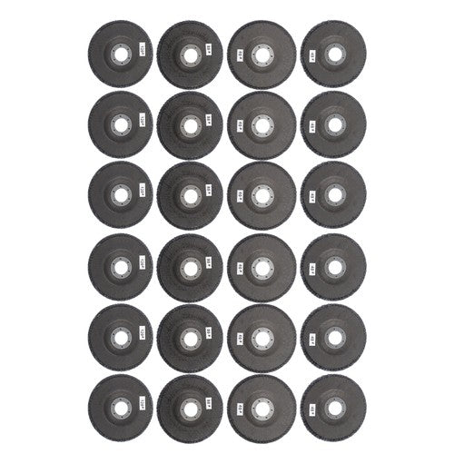 24 PCS 4.5" x 7/8" T29 Flap Discs 40/60/80/120 Grit Angle Grinder Sanding Disc