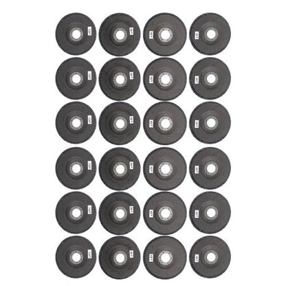 24 PCS 4.5" x 7/8" T29 Flap Discs 40/60/80/120 Grit Angle Grinder Sanding Disc