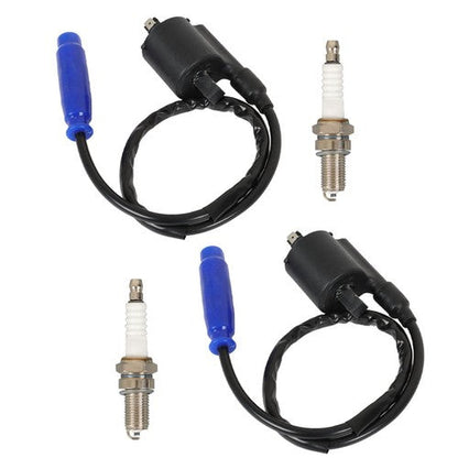 For Kawasaki 2X Ignition Coil Spark Plug & CAP Brute Force 750 KVF750 4x4i 08-22