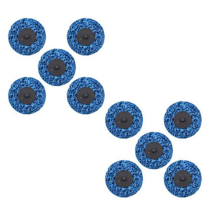 3" Blue Quick Change Easy Strip & Clean Discs For Paint Rust 10 Pack