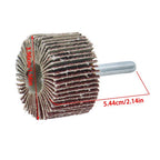 5 Pack 1-1/2" x 1" x 1/4" Shank Mounted Flap Wheels 60 Grit Aluminum Oxide