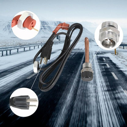Engine Block Heater Element & Cable Cord 6B018 For 2003-10 F250 F350 F450