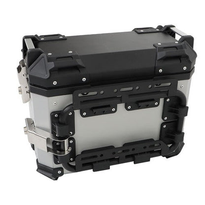Silver 36L Motorcycle Side Case Hard Saddlebag Box Trunk Tour with Support Racks