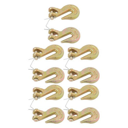 10 Pack 5/16 Inch G70 Clevis Grab Hooks Chain Hooks - 5400lbs Working Load Limit