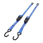 Ratchet Strap*2 Steel+Polyester Blue Fracture Strength 2400lbs 1in*4ft S Hooks
