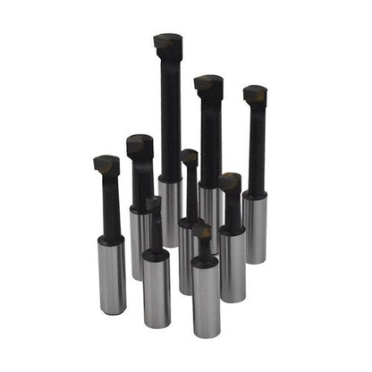 1/2" BORING BAR SET PRO QUALITY 9 PCS CARBIDE TIPPED BARS 1/2" SHANK LATHE TOOL