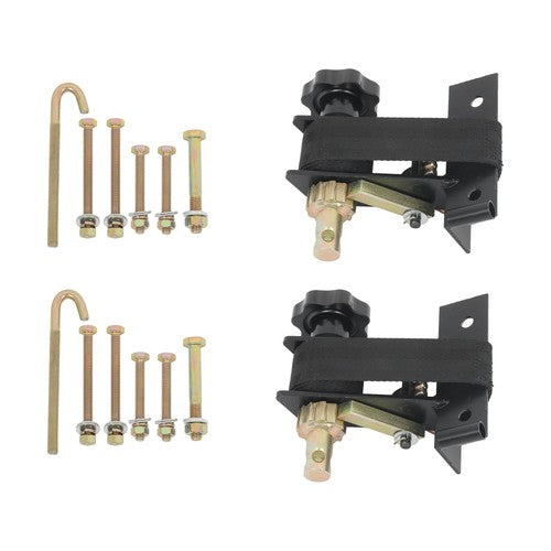 2 Pack 1.5" Wide x 7.5' Long Ladder Rack Ratchet Straps 1.4" Black Square Tube