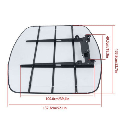 2" x 2" or 2" x 3" ROPS Tuff Top Tractor Canopy 52" X 52" White For John Deere