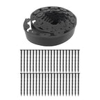 No Dig Lawn Border L-shaped Lawn Garden Edging Kit With Anchoring Spikes Plastic