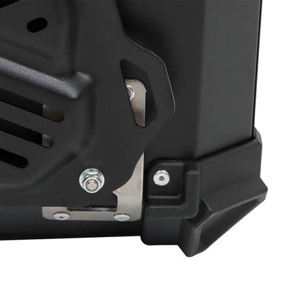 Black 45L Motorcycle Top Case Tail Box Thick Aluminum Hard Trunk With Backrest