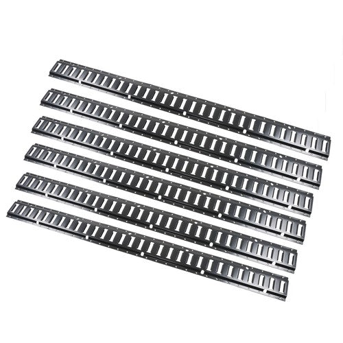 Heavy Duty 6 Pack 5FT E Track Rails Carbon Steel Black Powder Coated Universal