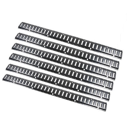 Heavy Duty 6 Pack 5FT E Track Rails Carbon Steel Black Powder Coated Universal