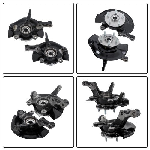 2Pcs Front Steering Knuckle & Wheel Hub Bearing Assembly For Honda CR-V 2007-09