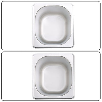 6 Pack 6 Inch Deep Thickened 1/6 Size Stainless Steel Steam Table Pans