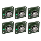 (6) UCF209-28 Solid Base Pillow Block Flange Mounted Bearing 1-3/4" Bore 4 Bolt