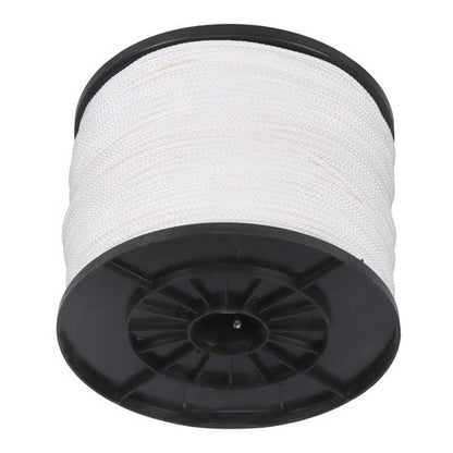 1/8 Inch Hollow Braid Polypro Rope 1000FT 350 Pounds Tensile Strength White