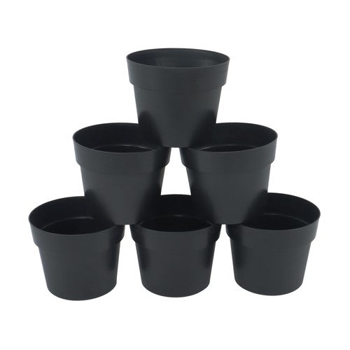 6 Pack 5 Gallon Plastic Nursery Pots Heavy Duty Garden Flower Plant Pots