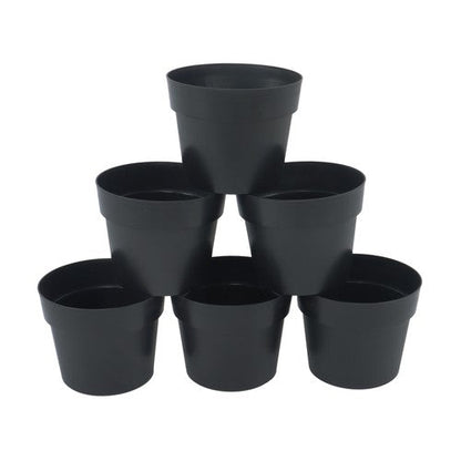 6 Pack 5 Gallon Plastic Nursery Pots Heavy Duty Garden Flower Plant Pots