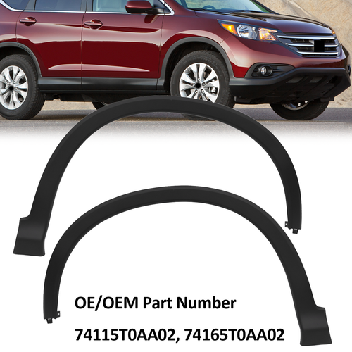 Front Fender Flare Trim Molding Wheel Arch Fit 2012-2016 Honda CR-V CRV LH&RH