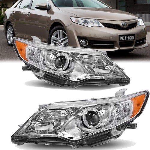 2012-2014 Toyota Camry Chrome Halogen Projector Headlights