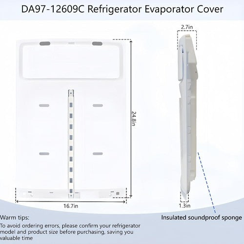DA97 12609C Refrigerator Evaporator Cover for Samsung RF263BEAESR RF260BEAESR