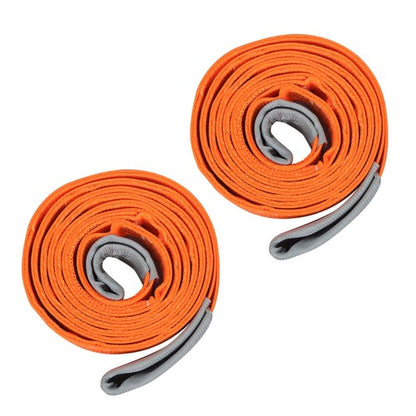 2 PCS Polyester Rigging Straps 2" x 10' 18800lbs Capacity Lifting Sling Straps