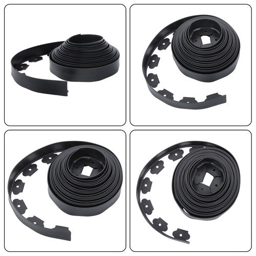 Lawn Border L-shaped Lawn Garden Edging Kit 40FT With 40Pcs Anchoring Spikes
