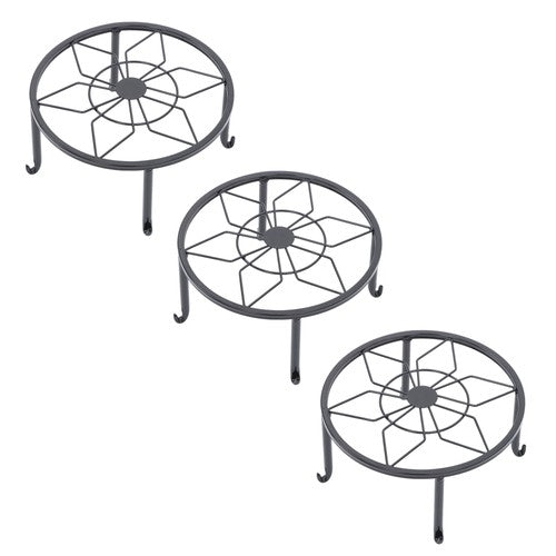 3PCS Plant Stand for Flower Pot Potted Holder Indoor Outdoor Metal 9in