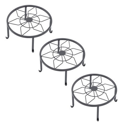 3PCS Plant Stand for Flower Pot Potted Holder Indoor Outdoor Metal 9in